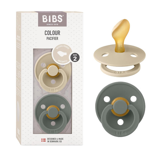 BIBS COLOUR smoczki uspokajające 2pack kauczuk  6msc+ ANATOMICZNE