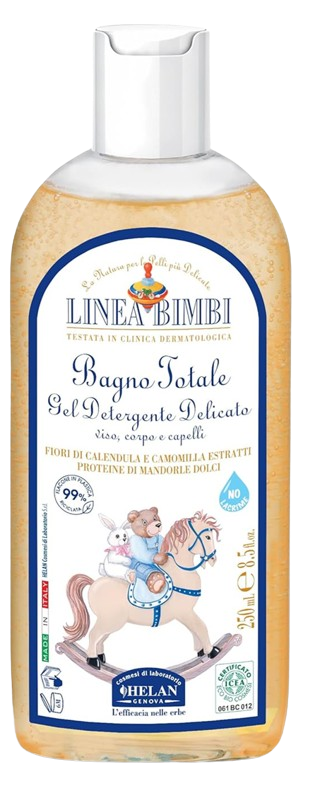 HELAN Linea Bimbi Gel da bagno e shampoo con proteine di mandorle 250 ml 0+