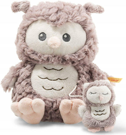STEIFF Owl Ollie plush cuddly toy with music box