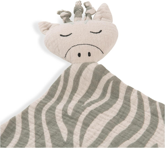 HAUCK Cuddle N Play muślinowy komforter przytulanka 25 x 25 cm ZEBRA SAGE