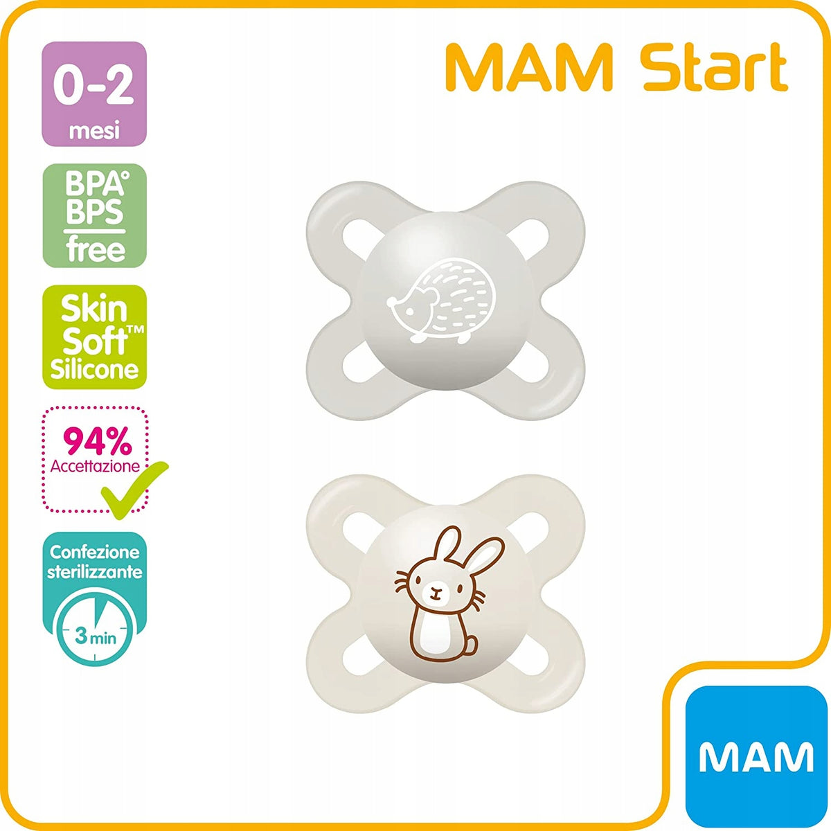 MAM START succhietto calmante 0-2m + box