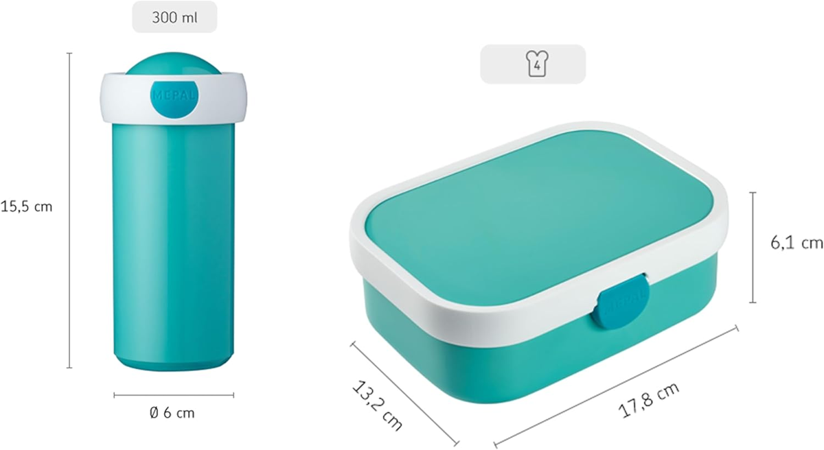 MEPAL zestaw lunchbox śniadaniówka i bidon 0,3l – zdjęcie produktu 3