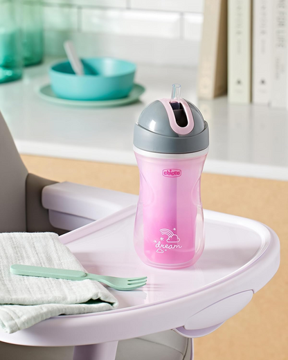 CHICCO Sport Cup Trinkbecher mit Strohhalm 266 ml 14 m+