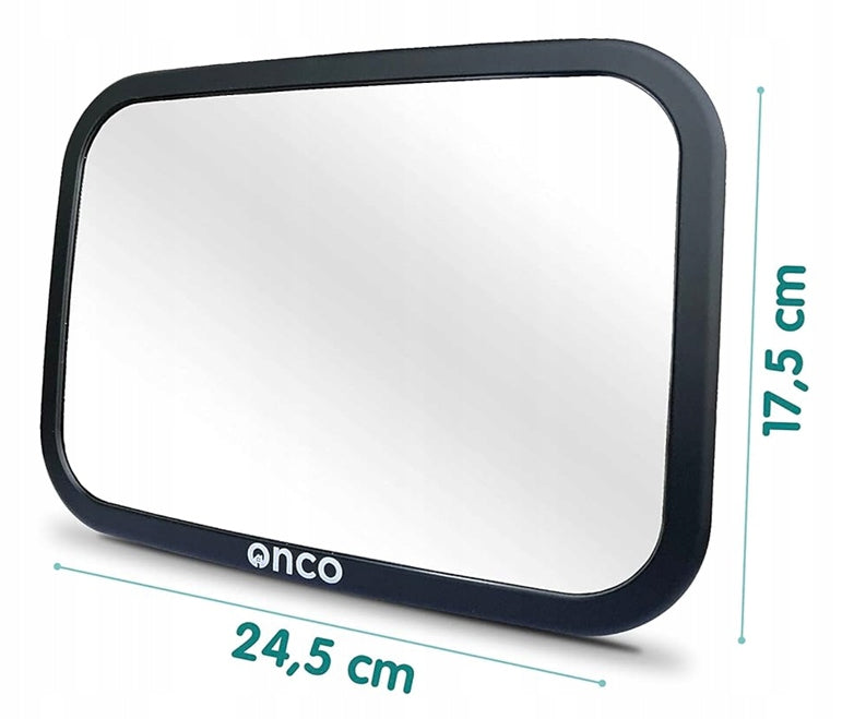 ONCO espejo retrovisor para coche para observar al bebé 17,5 x 24,5 cm