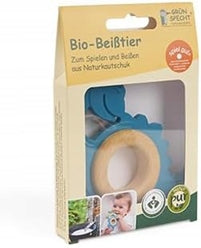 GRUNSPECHT massaggiagengive in gomma e legno DINO 9 x 11 cm 3 m+
