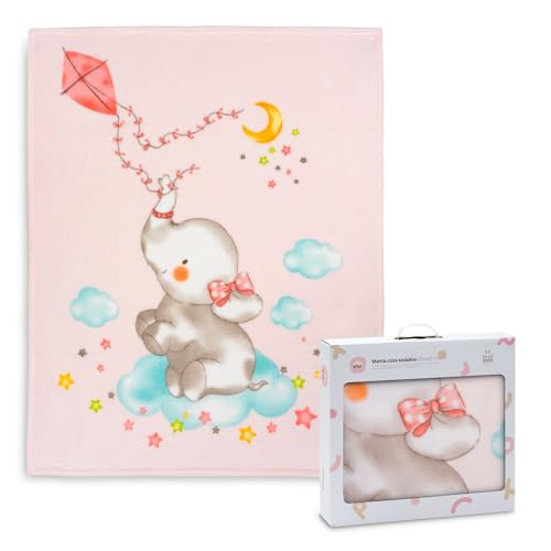 Interbaby Elefante Cometa pink blanket 110x140 cm