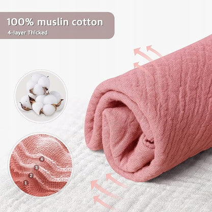 LULU MOON bavete bandană din muselină cu capse 0-36 luni x8