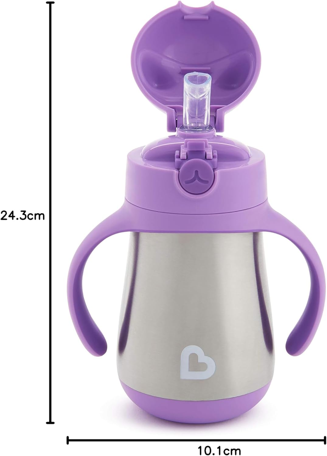 MUNCHKIN Cool Cat kubek niekapek ze słomką STALOWY 237 ml – zdjęcie produktu 5