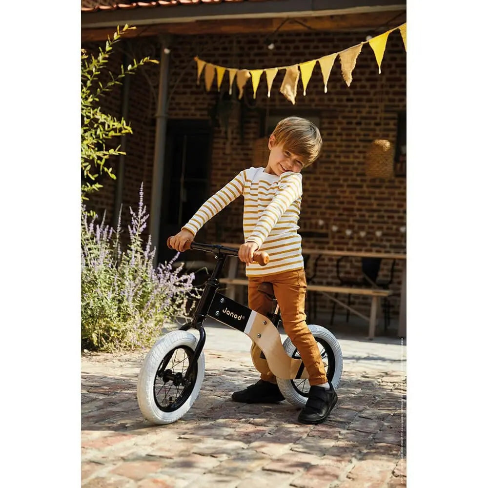 JANOD Bikloon Deluxe bicicleta de equilibrio de madera 12" asiento 40-46 cm