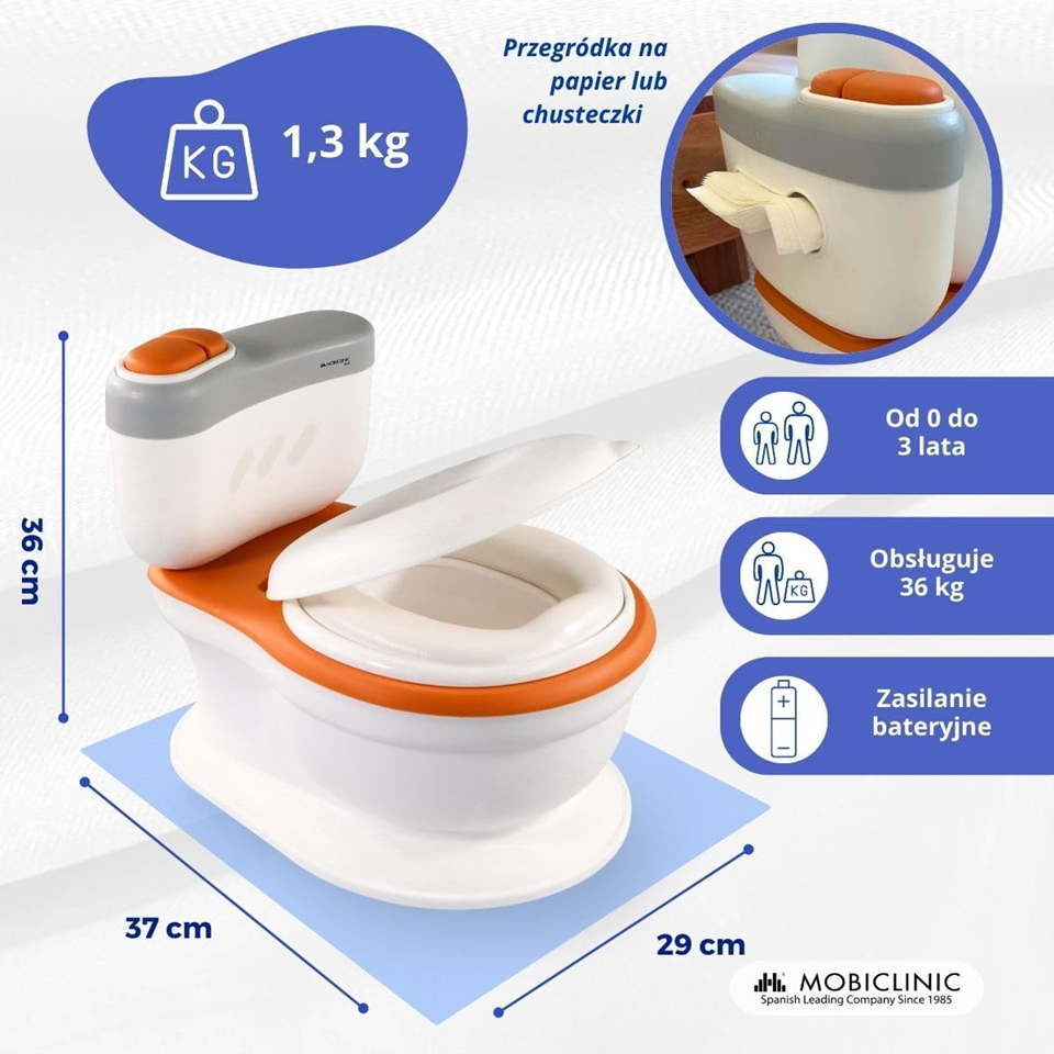 MOBICLINIC nocnik z przegrodą na papier toaletowy – zdjęcie produktu 3