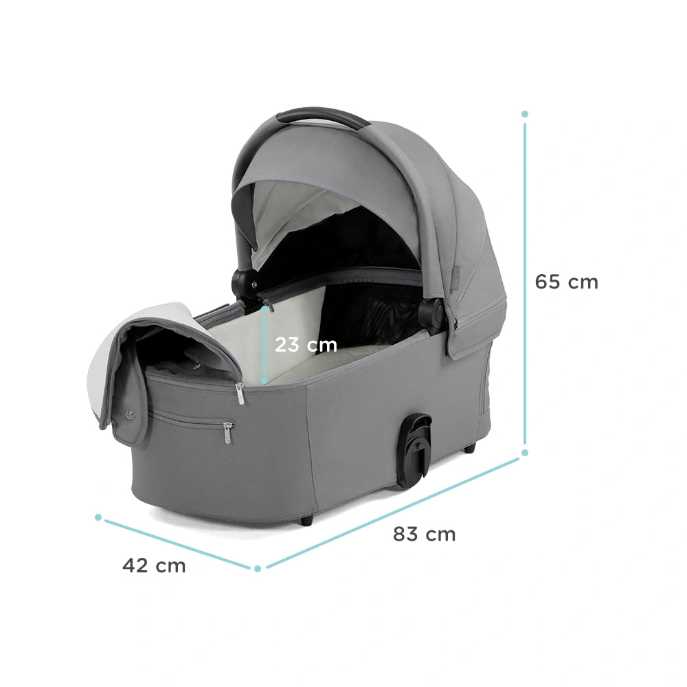 KINDERKRAFT gondola do wózka NEA UPF50+ kompaktowa – PLATINIUM GREY – zdjęcie 3