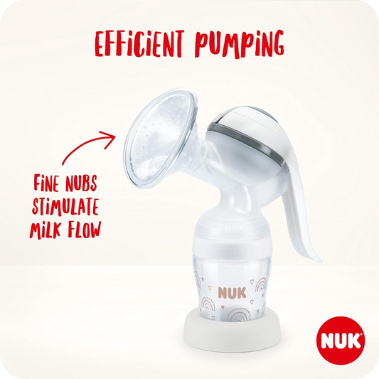 NUK pompă de sân manuală + set biberoane Perfect Match 150ml