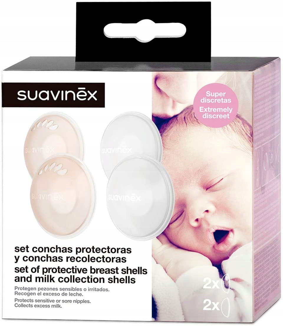SUAVINEX conchiglie raccoglitrici per latte + conchiglie protettive
