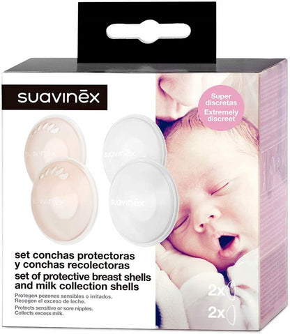SUAVINEX conchiglie raccoglitrici per latte + conchiglie protettive