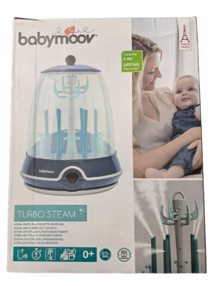 BABYMOOV Turbo Steam+ 2w1 sterylizator, suszarka, 6 butelek, 6 minut