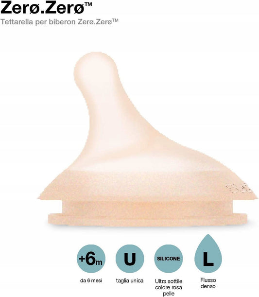 SUAVINEX Zero Zero smoczek do butelki x2 6m+