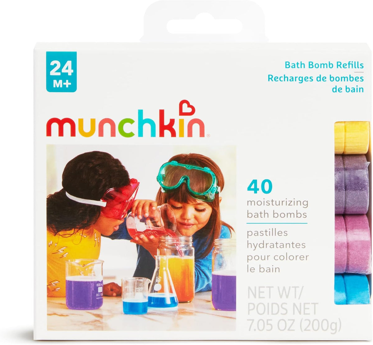 MUNCHKIN Colour Buddies badebomber farve + fugt x40