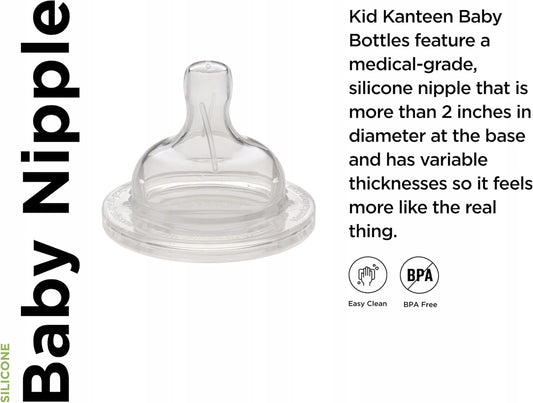 KID KANTEEN smoczki do butelek x2 średni przepływ