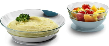 BEABA set di stoviglie con ventosa in silicone DURALEX 2 pezzi.