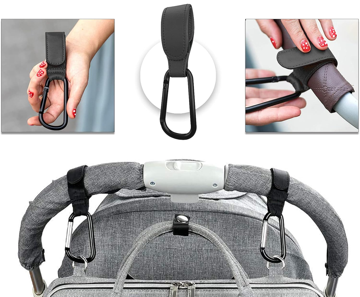 iZhuoKe handvatten voor het bevestigen van een tas aan het frame van een kinderwagen 2 stuks