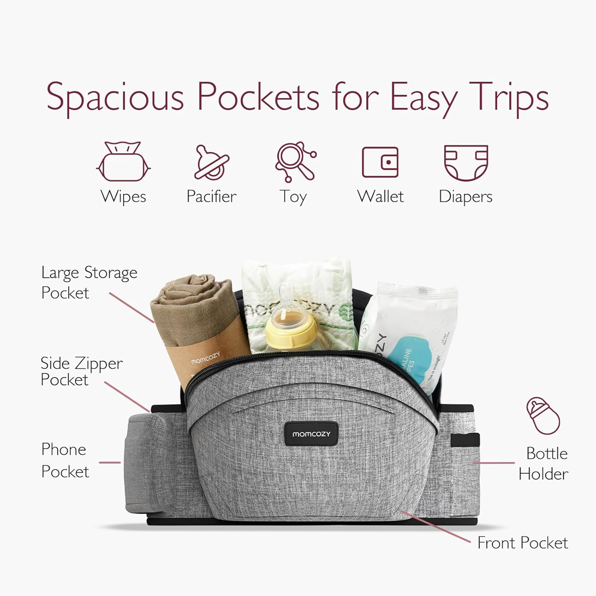 MOMCOZY hip seat carrier