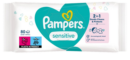 PAMPERS SENSITIVE vochtige doekjes x80