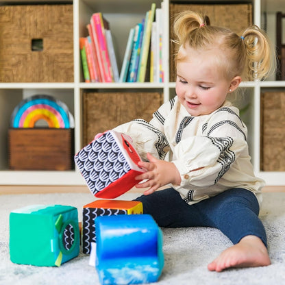 BABY EINSTEIN Explora y Descubre Bloques suaves educativos 4 piezas
