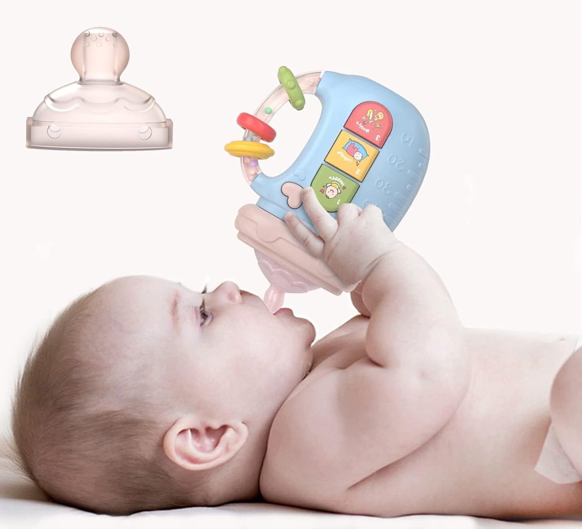 BAMBEBE dźwięki, światła + silikonowy gryzak i grzechotka J. ANGIELSKI – zdjęcie produktu 4