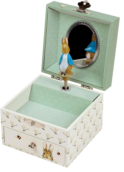 TROUSSELIER cutie muzicală cu mecanism de întoarcere 10,5 x 8,5 cm PETER IEPURAȘ