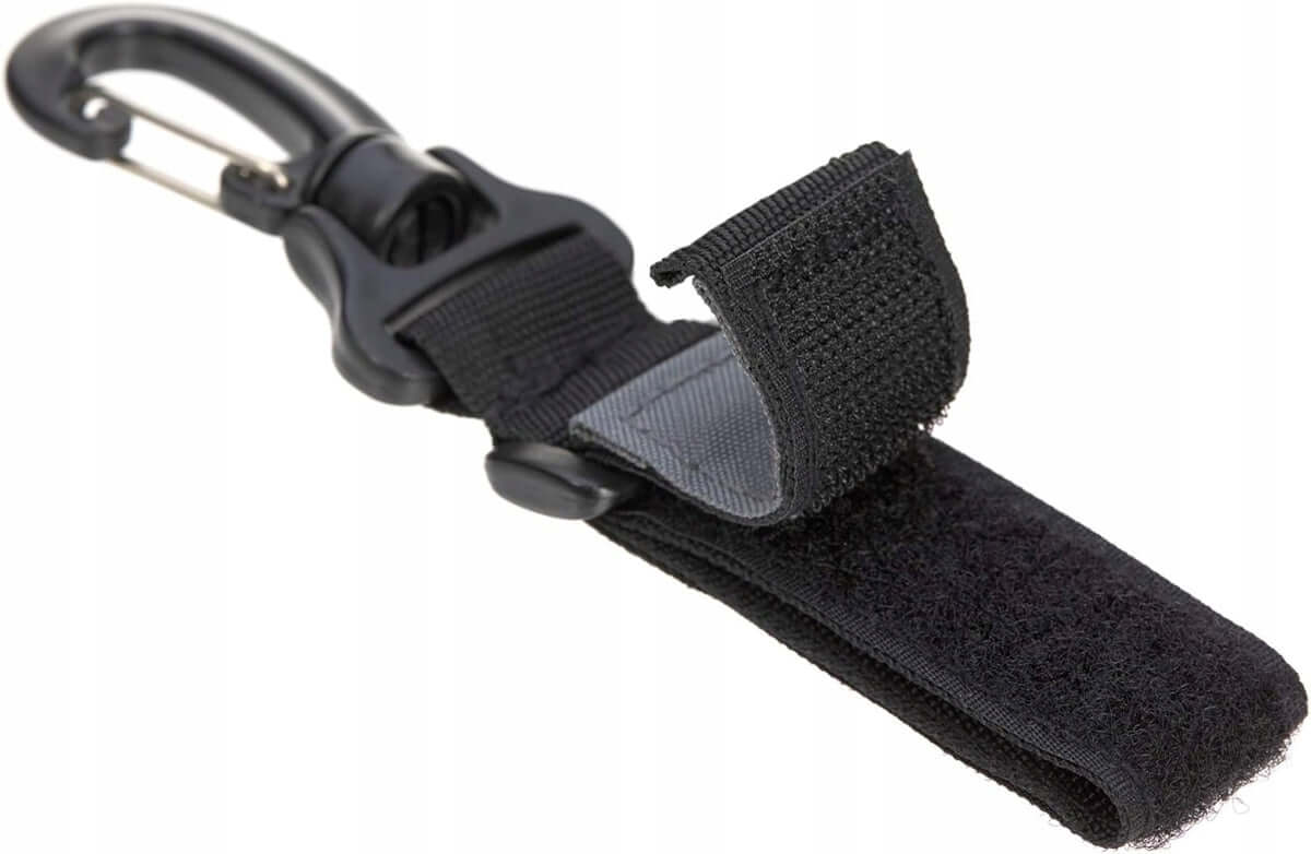 LASSIG Casual Label uchwyty do mocowania torby na ramie wózka 2 sztuki, czarne regulowane uchwyty z rzepami