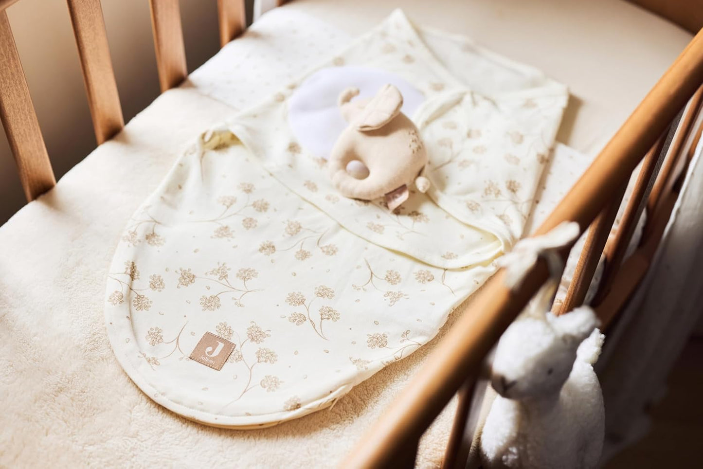JOLLEIN Basic kocyk Jersey/Sherpa 75x100 cm Oatmeal – zdjęcie 5