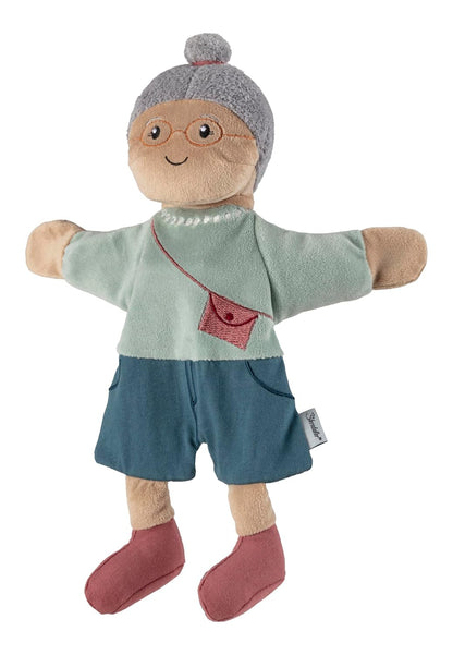 Sterntaler Oma marionetta da dito Nonna con occhiali e collana