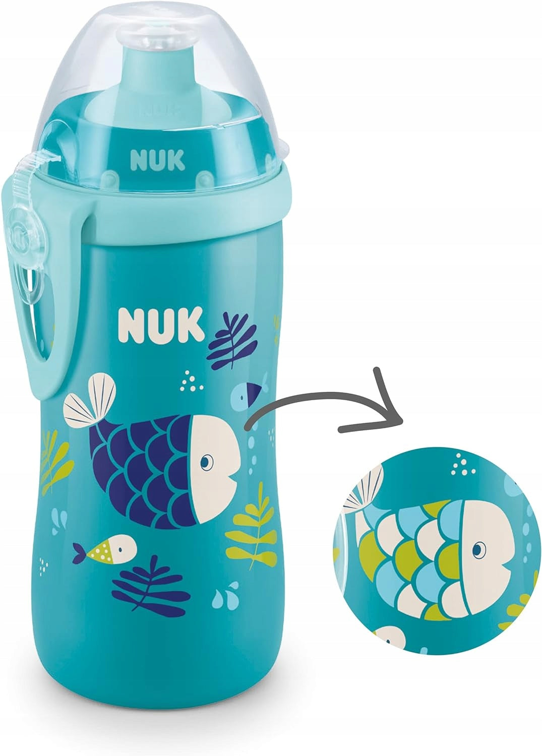 NUK Junior Cup BUTELKA 18 m+ ustnik push-pull 300 ml EFEKT KAMELEONA – zdjęcie produktu 2