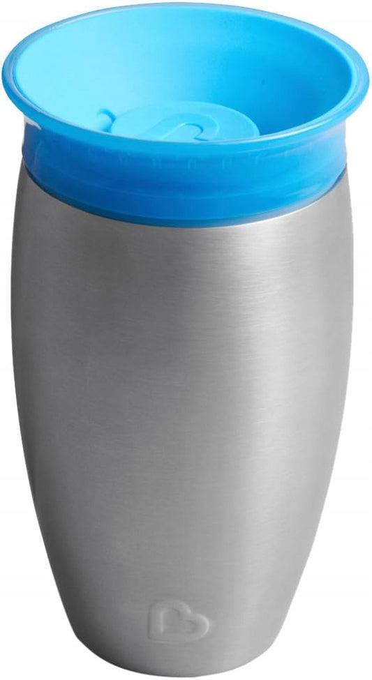 MUNCHKIN Miracle kubek 360 6msc+ 296ml stal nierdzewna, niebieski kubek ze stali nierdzewnej