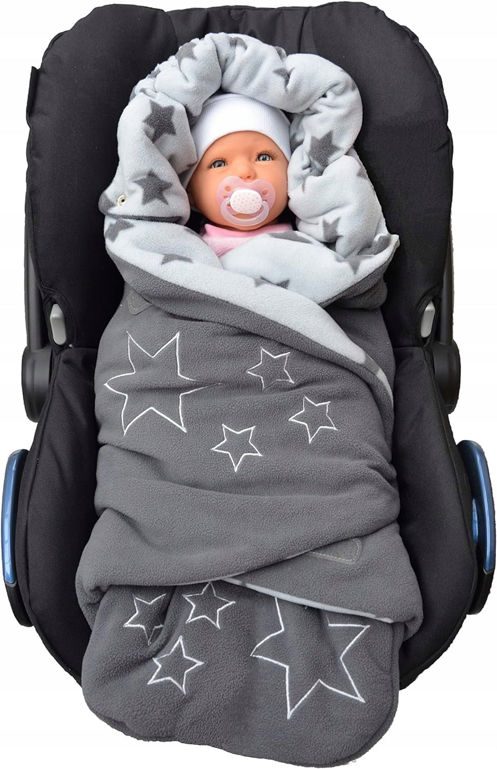 LILLY&BEN mantinha de envolver polar para a cadeira auto e carrinho, para cintos