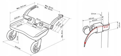 LASCAL Buggy Board Mini platformă universală 22 kg