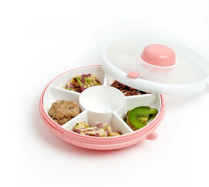GOBE Snack Spinner drehbarer Snackbehälter 5 Fächer 5,5 x 16 cm