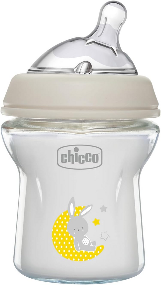 CHICCO NaturalFeeling SZKLANA butelka 150 ml 0+ wolny przepływ