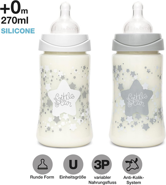 SUAVINEX My First Set zestaw startowy butelek + smoczek 5el. 0msc+