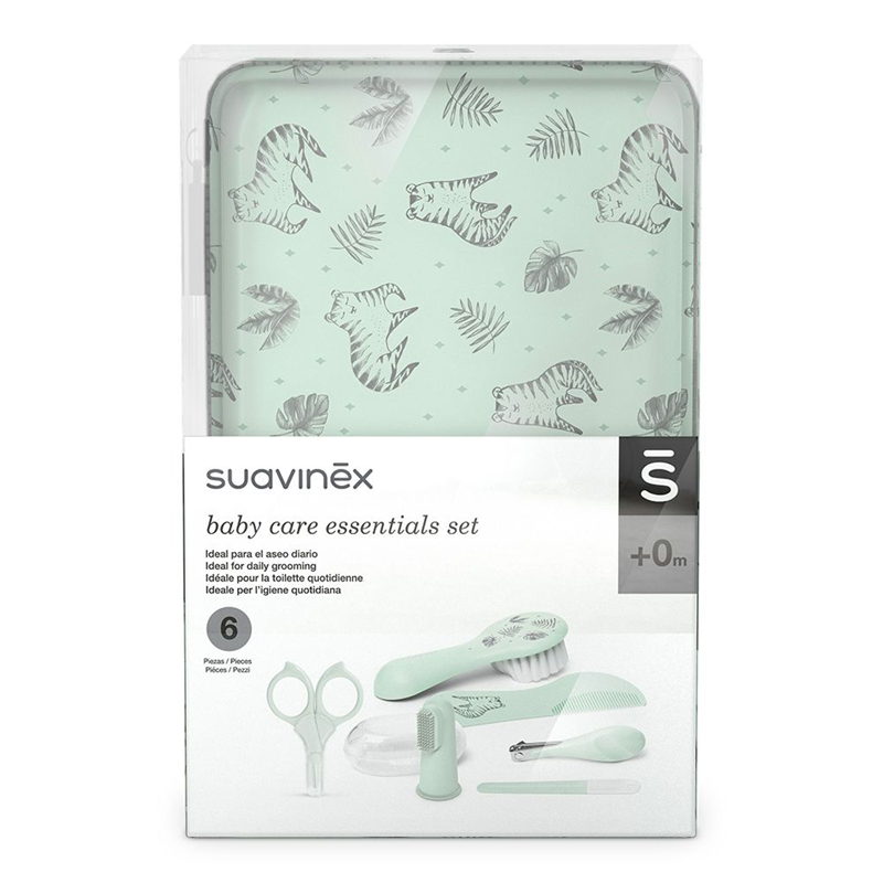 Set SUAVINEX pentru îngrijirea bebelușului, 6 piese + etui TIGRU