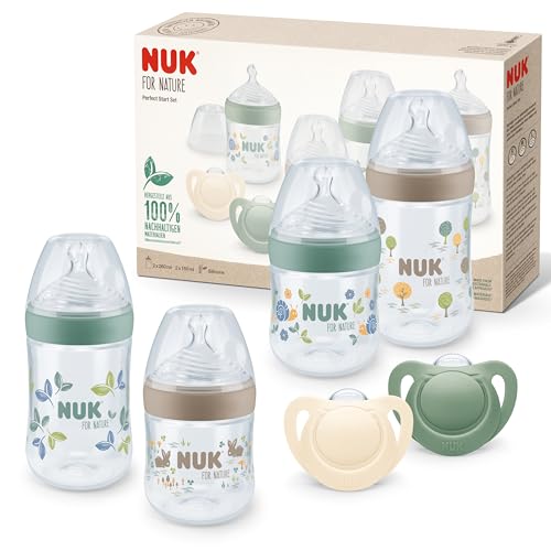 NUK for Nature Perfect Start bottle and pacifier set 0-18m