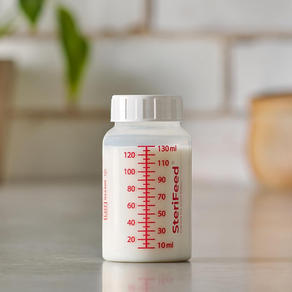 STERIFEED recipient pentru lapte biberon 130 ml 1 bucată