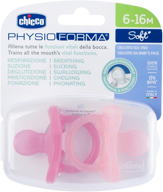 CHICCO PhysioForma SOFT fopspeen x2 6-16m