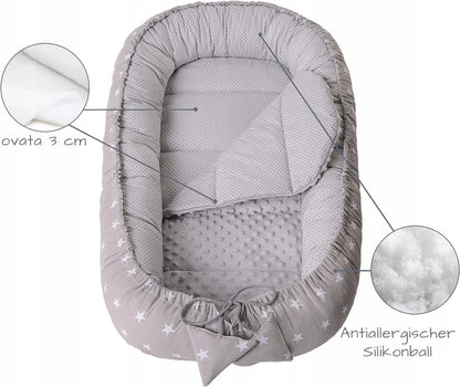 MEDIPARTNERS kokon niemowlęcy gniazdo 90 x 50 + wkładka minky – zdjęcie produktu 2