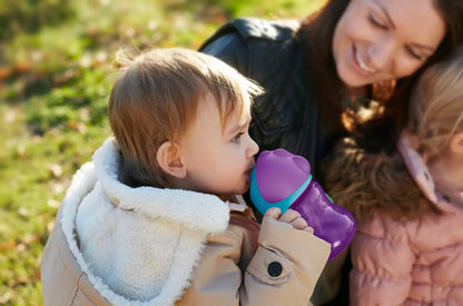 PHILIPS AVENT SCF796/02 kubek niekapek 200 ml 9 m+ fioletowo-turkusowy z dzieckiem na świeżym powietrzu