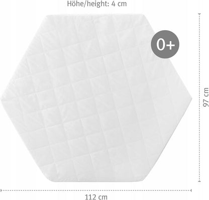Colchón hexagonal para parque 112 x 97 x 4 cm