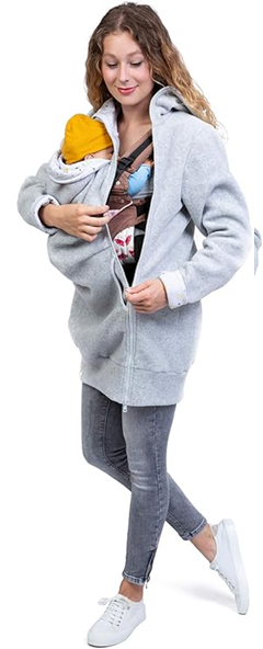 VIVA LA MAMA felpa in pile per mamma e bambino per marsupio XL