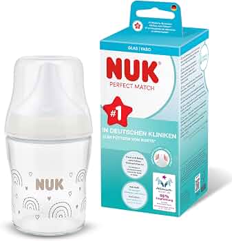 NUK Perfect Match antikoliková skleněná láhev 120 ml 0+