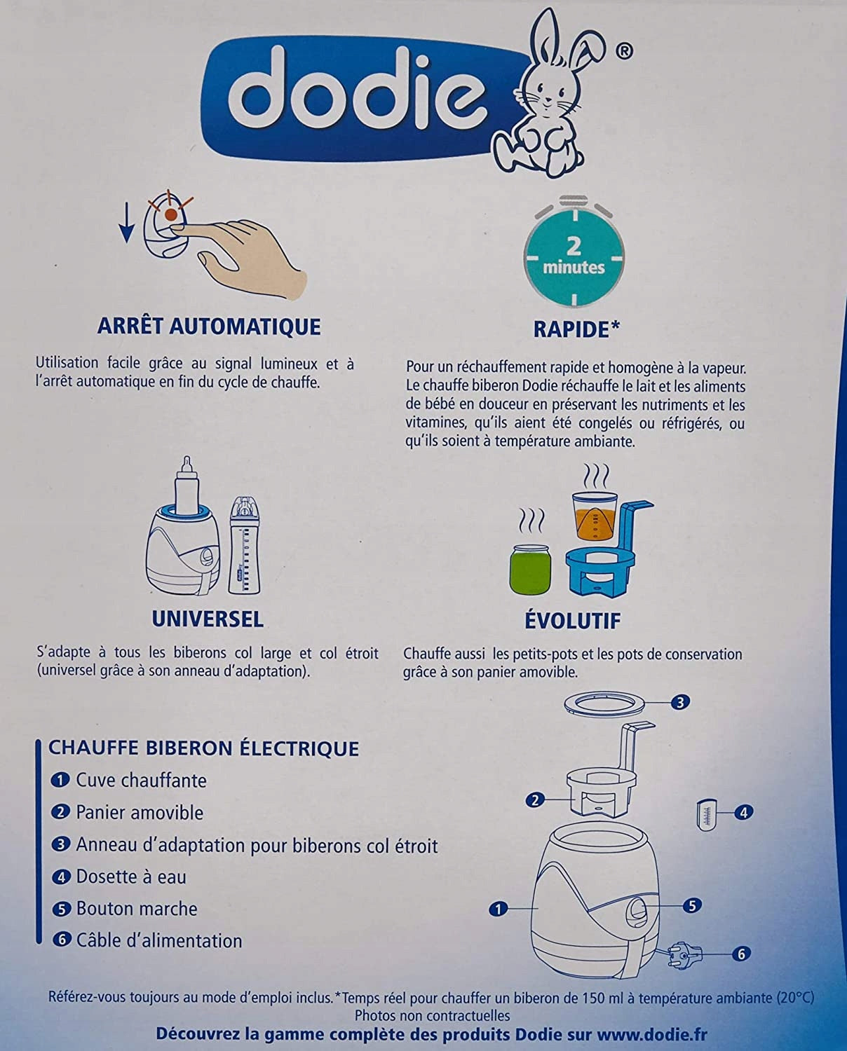 DODIE podgrzewacz do butelek i słoiczków 2-4 min – zdjęcie produktu 3