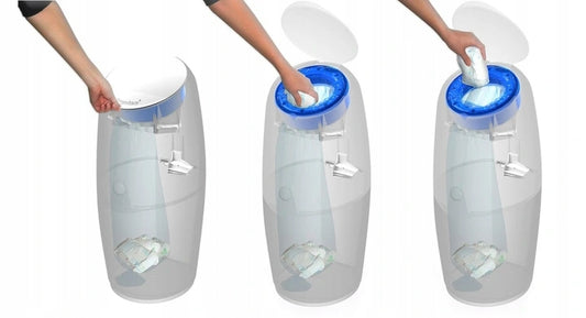 ANGELCARE wkład do kosza na zużyte pieluchy z technologią Air Seal, bariera zapachów, 180 pieluszek